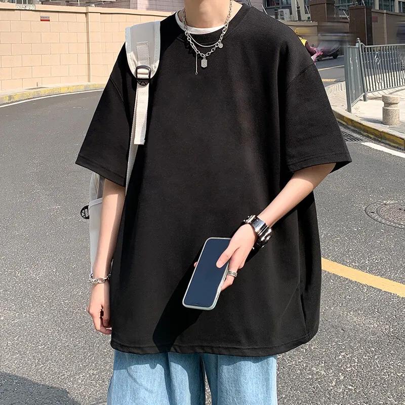 Men`s Cotton T-shirts White Mens Casual Summer Wea..