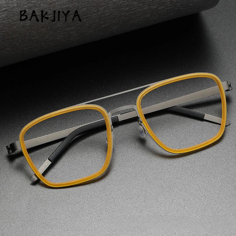 Denmark Retro Square Large Size Men Eyeglasses Fra..