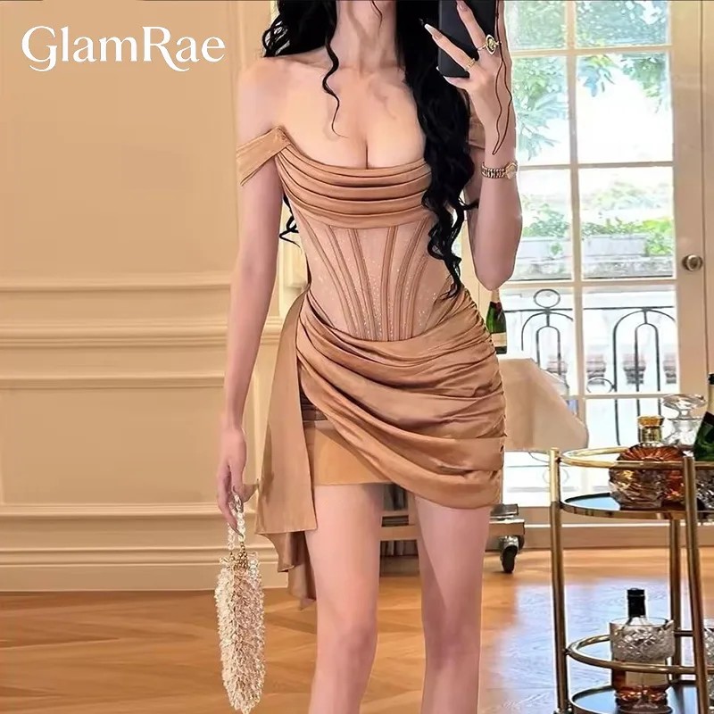 GlamRae ƾ ̴  Ƽ 巹 Strapless A  ..