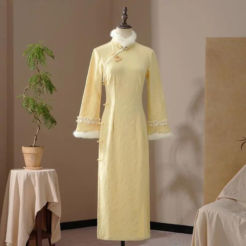 Cheongsam ߱ ü 巹 ָ ÷ ο  ..