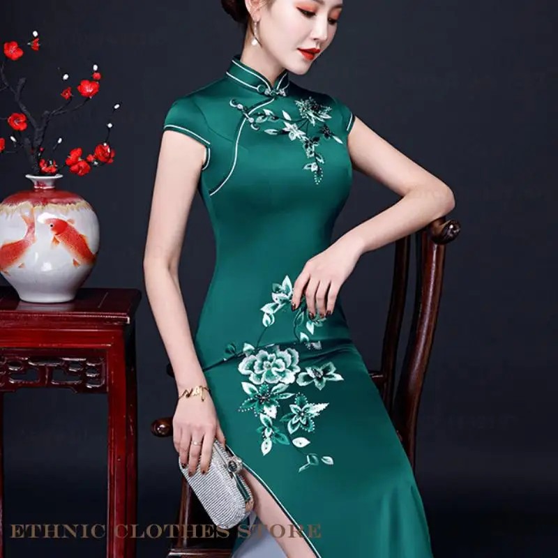 ߱ ü 巹  Qipao Ƽ Ŭ ڼ Cheongs..