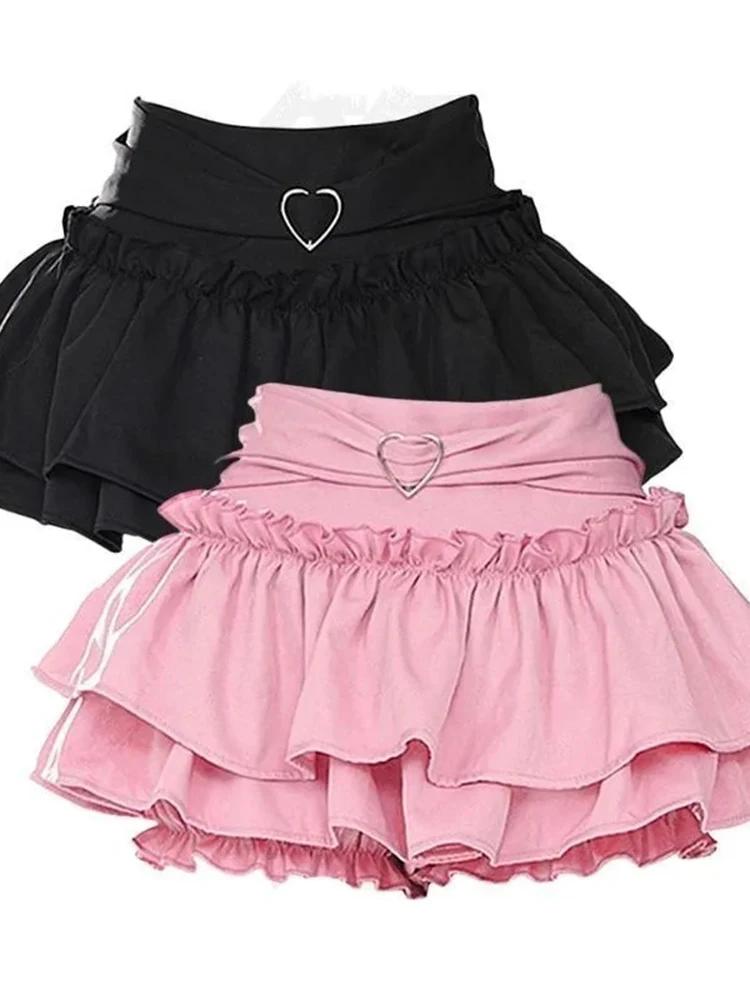 Zoki Y2K Japan Cake Skirts Women High Waist Cute M..