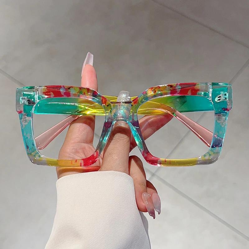 KAMMPT Oversized Square Glasses Women Fashion Vi..